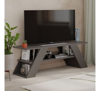 Έπιπλο τηλεόρασης Farfalla Megapap από μελαμίνη χρώμα ανθρακί 120x33,5x40εκ. |  Έπιπλα τηλεόρασης στο espiti