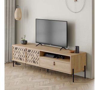 Έπιπλο τηλεόρασης Dionysos Megapap από μελαμίνη χρώμα φυσικό οξιάς 170x45x48,6εκ. |  Έπιπλα τηλεόρασης στο espiti