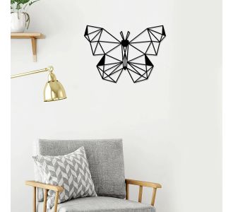 Διακοσμητικό τοίχου Butterfly Megapap μεταλλικό χρώμα μαύρο 50x2x35εκ. |  Επιπλα στο espiti