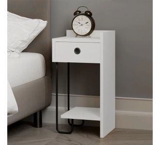 Κομοδίνο μελαμίνης Sirius Megapap δεξί χρώμα λευκό 32x30x61εκ. |  Κομοδίνα στο espiti