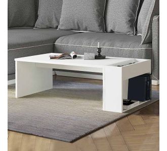 Τραπεζάκι σαλονιού View Megapap από μελαμίνη χρώμα λευκό 95x50x34εκ. |  Τραπεζάκια σαλονιού στο espiti