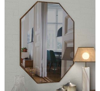 Καθρέπτης τοίχου Ursula Μegapap από μελαμίνη χρώμα καρυδί 45x2x70εκ. |  Καθρέπτες στο espiti