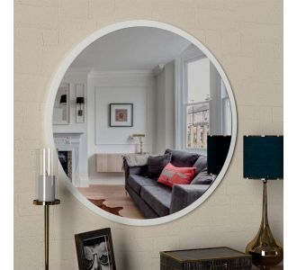 Καθρέπτης τοίχου Glob Μegapap από μελαμίνη χρώμα λευκό 59x2x59εκ. |  Καθρέπτες στο espiti