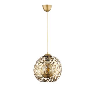 Φωτιστικό οροφής Dominico Megapap E27 μεταλλικό μονόφωτο χρώμα χρυσό 24x24x70εκ. |  Οροφής στο espiti