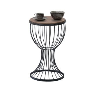 Βοηθητικό τραπεζάκι Aldora Megapap μεταλλικό - Mdf χρώμα μαύρο - καρυδί 35x35x58εκ. |  Τραπεζάκια βοηθητικά στο espiti