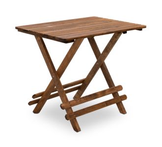 Τραπέζι πτυσσόμενο Queen Megapap από ξύλο οξιάς σε χρώμα καρυδί εμποτισμού 80x60x75εκ. |  Τραπέζια κήπου στο espiti