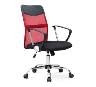 Καρέκλα γραφείου Franco Megapap με ύφασμα Mesh χρώμα κόκκινο - μαύρο 59x57x95/105εκ. |  Καρέκλες γραφείου στο espiti