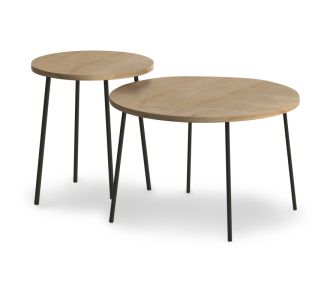 Σετ τραπεζάκια σαλονιού Select Megapap 2 τμχ. από μελαμίνη χρώμα oak 60x60x47εκ. |  Τραπεζάκια σαλονιού στο espiti