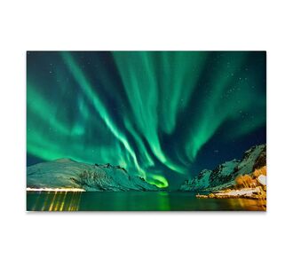 Πίνακας σε καμβά "Aurora Borealis" Megapap ψηφιακής εκτύπωσης 100x70x3εκ. |  Πίνακες στο espiti