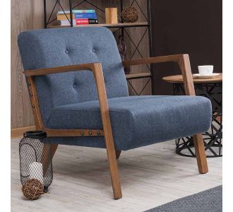 Πολυθρόνα Kemer Megapap υφασμάτινη χρώμα μπλε 67x76x78εκ. |  Πολυθρόνες σαλονιού στο espiti