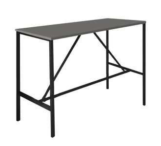 Τραπέζι μπαρ - stand Crego Megapap μεταλλικό - μελαμίνης χρώμα ανθρακί - μαύρο 100x45x89εκ. |  Τραπέζια στο espiti