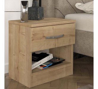 Κομοδίνο μελαμίνης Lube Megapap χρώμα sapphire oak 40x28,2x40εκ. |  Κομοδίνα στο espiti