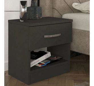 Κομοδίνο μελαμίνης Lube Megapap χρώμα ανθρακί 40x28,2x40εκ. |  Κομοδίνα στο espiti