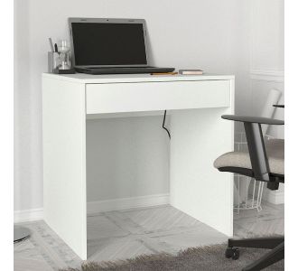 Γραφείο εργασίας Mida Megapap από μελαμίνη χρώμα λευκό 72x60x73,8εκ. |  Γραφεία στο espiti