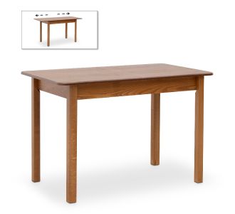 Τραπέζι Bergen Megapap μασίφ ξύλο-MDF επεκτεινόμενο χρώμα καρυδί 120/150x68x77εκ. |  Τραπέζια στο espiti
