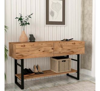 Κονσόλα μελαμίνης Aron Megapap χρώμα atlantic pine 138,8x41x75,7εκ. |  Συρταριέρες -Κονσόλες στο espiti