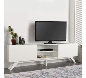 Έπιπλο τηλεόρασης Jarvis Megapap από μελαμίνη χρώμα λευκό 180x31,3x58εκ. |  Έπιπλα τηλεόρασης στο espiti