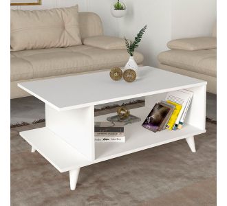 Τραπεζάκι σαλονιού Titus Megapap από μελαμίνη χρώμα λευκό 100x60x45εκ. |  Τραπεζάκια σαλονιού στο espiti