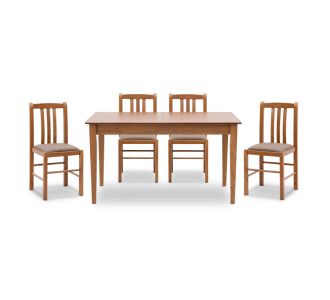 Σετ τραπεζαρίας Adare Megapap 5 τμχ μασίφ ξύλο - MDF με επεκτεινόμενο τραπέζι 140/180x78x77εκ. |  Σετ τραπεζαρίες στο espiti