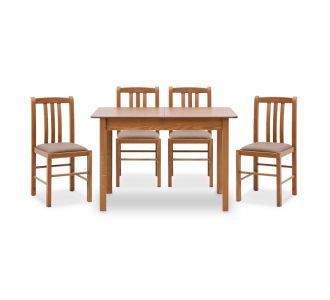 Σετ τραπεζαρίας Bergen Megapap 5 τμχ μασίφ ξύλο - MDF με επεκτεινόμενο τραπέζι 120/150x68x77εκ. |  Σετ τραπεζαρίες στο espiti