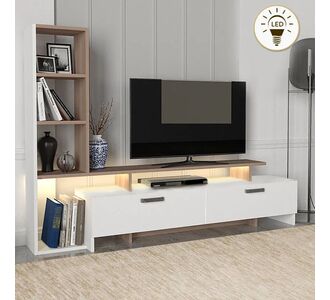 Σύνθεση τηλεόρασης Simal Megapap από μελαμίνη με LED χρώμα λευκό - cordoba 168,2x31,3x120εκ. |  Συνθέσεις σαλονιού στο espiti