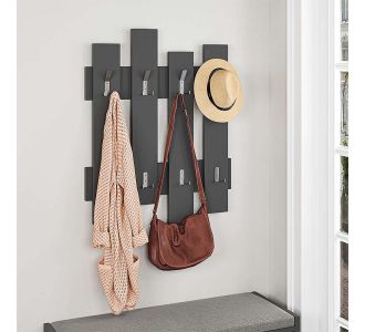 Κρεμάστρα τοίχου Wave Megapap από μελαμίνη χρώμα ανθρακί 64x4x81εκ. |  Καλόγεροι -Κρεμάστρες στο espiti