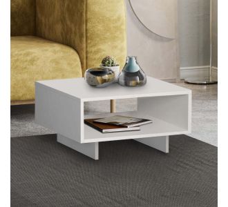 Τραπεζάκι σαλονιού Hola Megapap μελαμίνης χρώμα λευκό 60x60x32εκ. |  Τραπεζάκια σαλονιού στο espiti