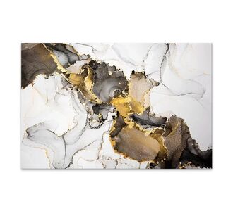 Πίνακας σε καμβά "Abstract Golden Dream" Megapap ψηφιακής εκτύπωσης 100x70x3εκ. |  Πίνακες στο espiti