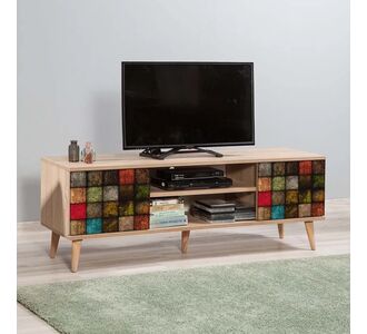 Έπιπλο τηλεόρασης Soho Megapap από μελαμίνη χρώμα sonoma 140x40x50 εκ. |  Επιπλα στο espiti