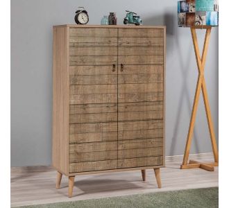 Παπουτσοθήκη - ντουλάπι Soho Megapap από μελαμίνη χρώμα sonoma 80x36x127εκ. |  Παπουτσοθήκες στο espiti