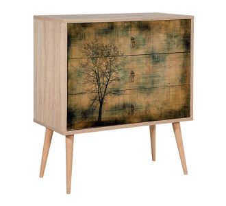 Συρταρτιέρα Soho Megapap από μελαμίνη χρώμα sonoma 80x40x90εκ. |  Συρταριέρες -Κονσόλες στο espiti