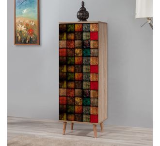 Παπουτσοθήκη - ντουλάπι Soho Megapap από μελαμίνη χρώμα sonoma 50x38x135εκ. |  Παπουτσοθήκες στο espiti