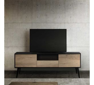 Έπιπλο τηλεόρασης Style Megapap από μελαμίνη χρώμα μαύρο - tori 160x41x58εκ. |  Έπιπλα τηλεόρασης στο espiti