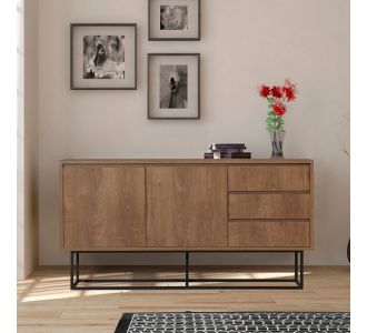 Μπουφές Amedeo Megapap από μελαμίνη χρώμα καρυδί 140x36x72εκ. |  Μπουφέδες στο espiti