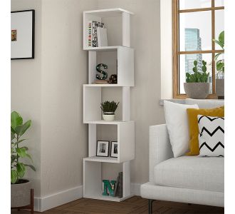 Βιβλιοθήκη Piri Megapap από μελαμίνη χρώμα λευκό 35x30x161εκ. |  Βιβλιοθήκες στο espiti