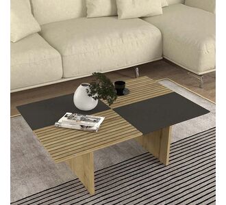 Τραπεζάκι σαλονιού Venita Megapap χρώμα sapphire oak - ανθρακί 90x60x33,8εκ. |  Επιπλα στο espiti