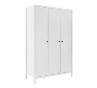 Ντουλάπα ρούχων French Megapap τρίφυλλη χρώμα λευκό 125x54x196εκ. |  Επιπλα στο espiti