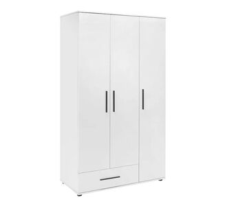 Ντουλάπα ρούχων Bianco Megapap τρίφυλλη με συρτάρια χρώμα λευκό 103x52x187εκ. |  Ντουλάπες ρούχων στο espiti