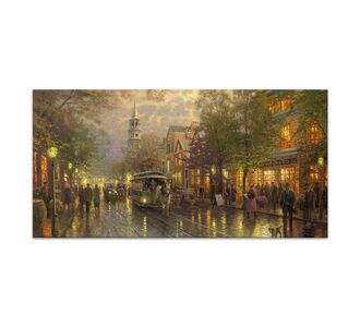 Πίνακας σε καμβά "Wet Streets" Megapap ψηφιακής εκτύπωσης 140x70x3εκ. |  Πίνακες στο espiti