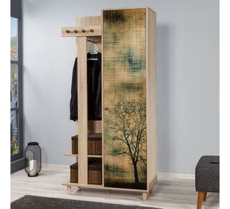 Έπιπλο εισόδου Soho Megapap χρώμα sonoma 90x36x194εκ. |  Βιτρίνες - Έπιπλα εισόδου στο espiti