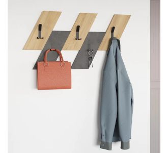 Κρεμάστρα τοίχου Livy Megapap χρώμα sapphire oak - γκρι ρετρό 75,2x1,8x45,3εκ. |  Καλόγεροι -Κρεμάστρες στο espiti