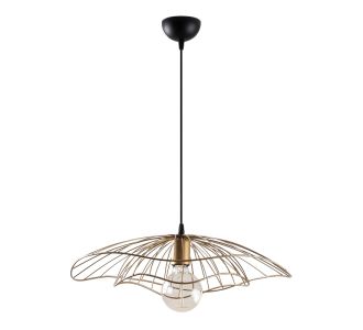 Φωτιστικό οροφής Yildo Megapap E27 μεταλλικό μονόφωτο χρώμα χρυσό vintage Φ50x111εκ. |  Οροφής στο espiti