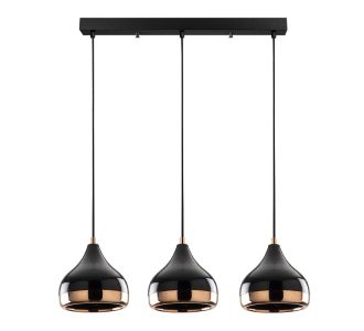 Φωτιστικό οροφής Precious Megapap E27 μεταλλικό τρίφωτο χρώμα μαύρο - bronze 67x17x111εκ. |  Οροφής στο espiti