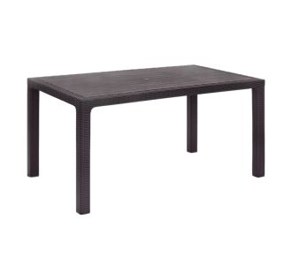 Τραπέζι πολυπροπυλενίου Kalan Megapap χρώμα καφέ 150x90x75εκ. |  Τραπέζια κήπου στο espiti