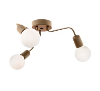 Φωτιστικό οροφής Salvi Megapap E27 μεταλλικό τρίφωτο χρώμα χρυσό 44x44x10εκ. |  Οροφής στο espiti