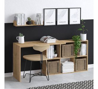 Γραφείο εργασίας Blake Megapap χρώμα φυσικό οξιάς 145x45x74εκ. |  Γραφεία στο espiti