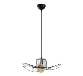 Φωτιστικό οροφής Tel Megapap E27 μεταλλικό μονόφωτο χρώμα μαύρο Φ49x110εκ. |  Οροφής στο espiti