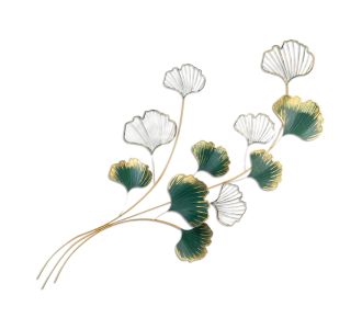 Διακοσμητικό τοίχου Flower Megapap μεταλλικό χρώμα χρυσό - πράσινο 120x100εκ. |  Επιπλα στο espiti