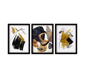 Πίνακας "Abstract Shapes" Megapap 3 τμχ. σε πλαίσιο 35x45x2εκ. |  Πίνακες στο espiti