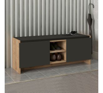 Παπουτσοθήκη Verly Megapap χρώμα sapphire oak - ανθρακί 110x33,2x43εκ. |  Παπουτσοθήκες στο espiti